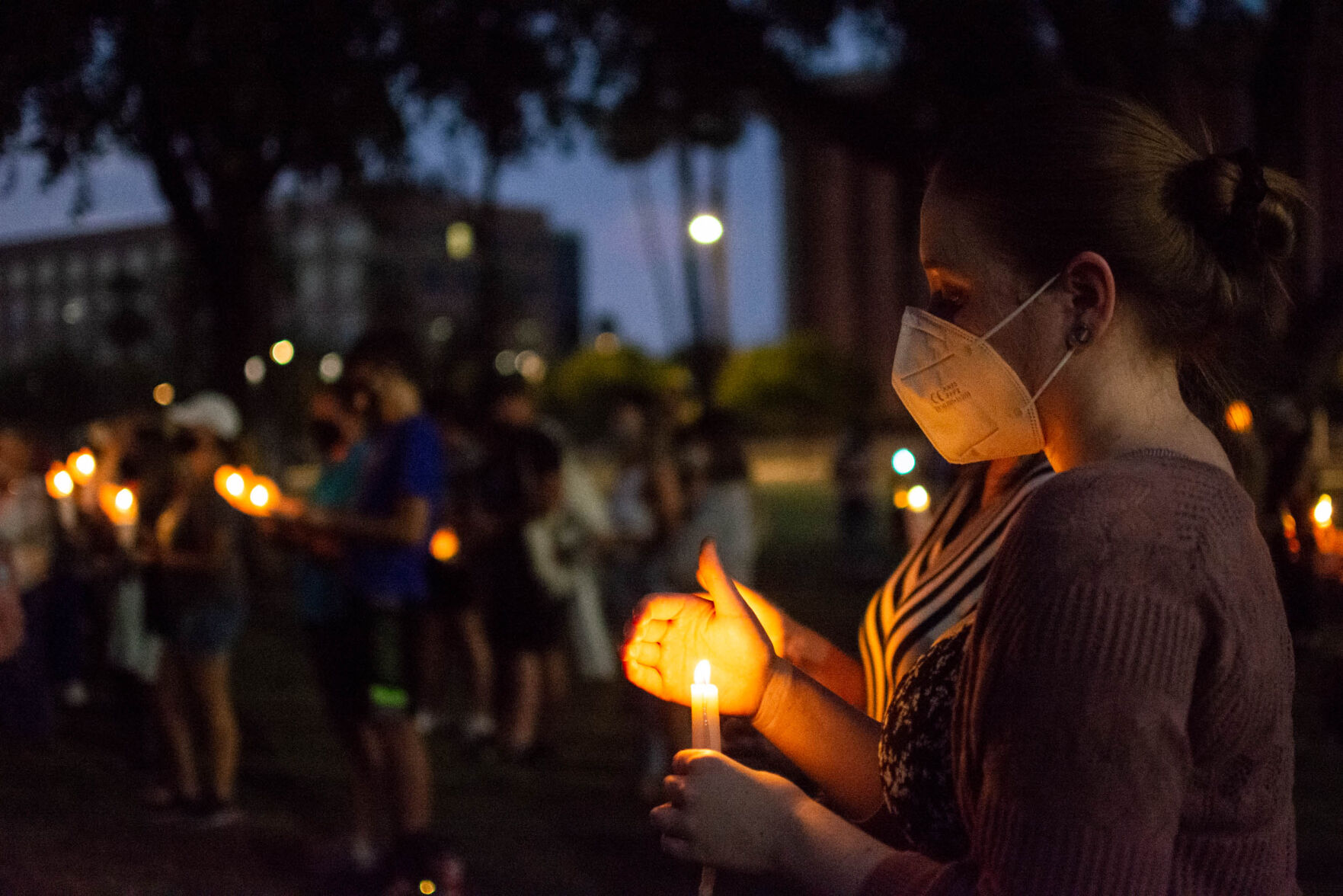 RBG holding a candle